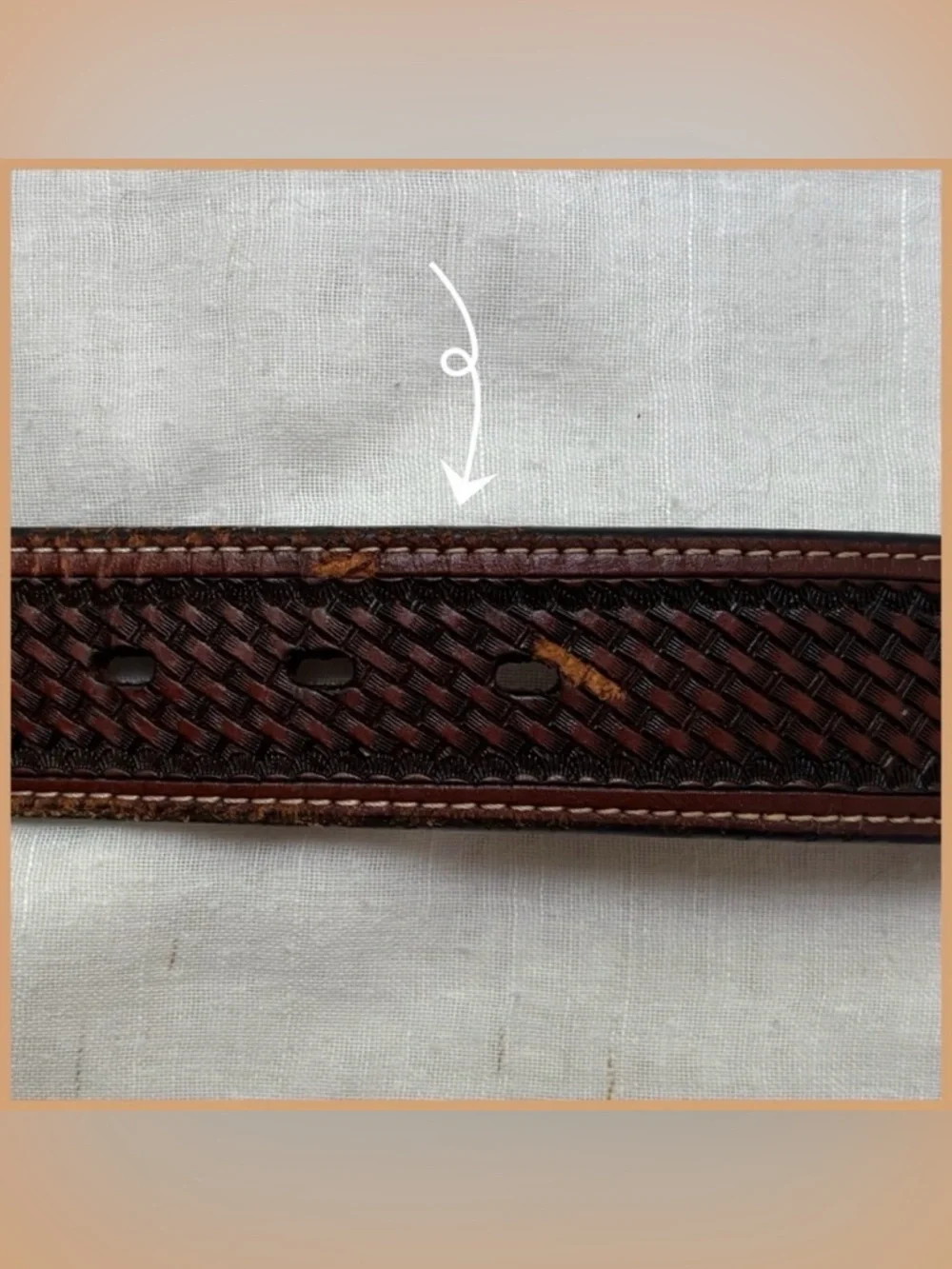 Western Hand Tooled Leather Belt